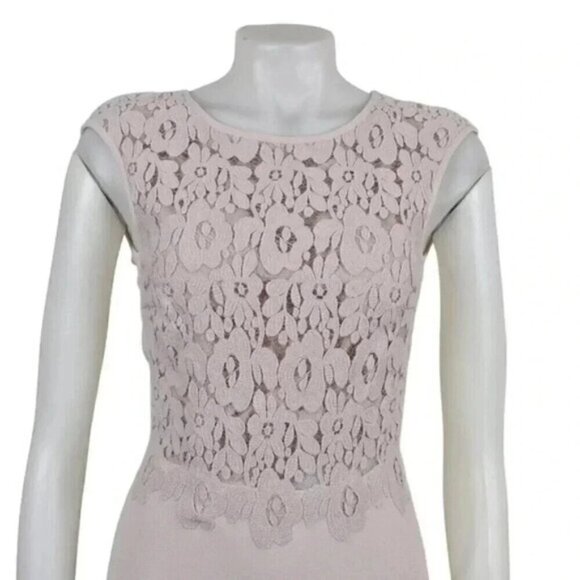 Marc Cain Lace Bodice Dress  Blush Pink Floral US Size 4 - Picture 4 of 15